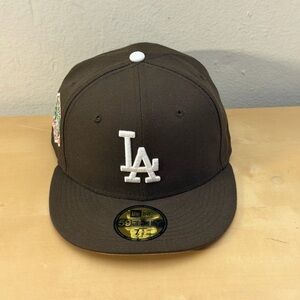 New Era 59FIFTY Los Angeles LA Dodgers Cafe Con Leche Brown Camel Fitted 7 1/8